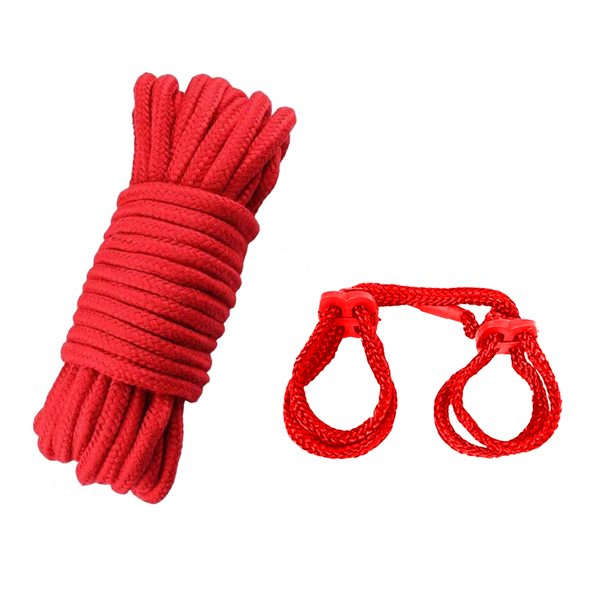 Cuerda de Bondage Para Shibari y Esposas Rojas