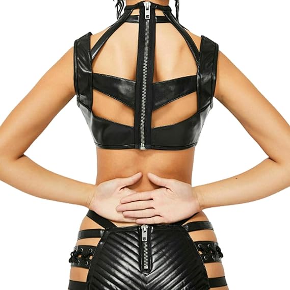 Conjunto de lencería fetichista de gran tamaño con escote en V profundo. - Imagen 2