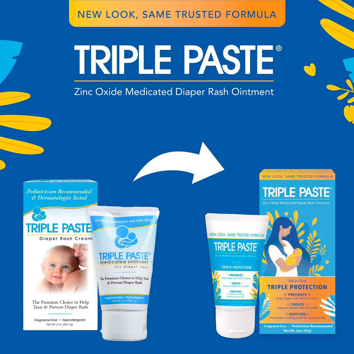 Triple Paste Medicated Ointment for Diaper Rash, 2 oz Tube - Imagen 2