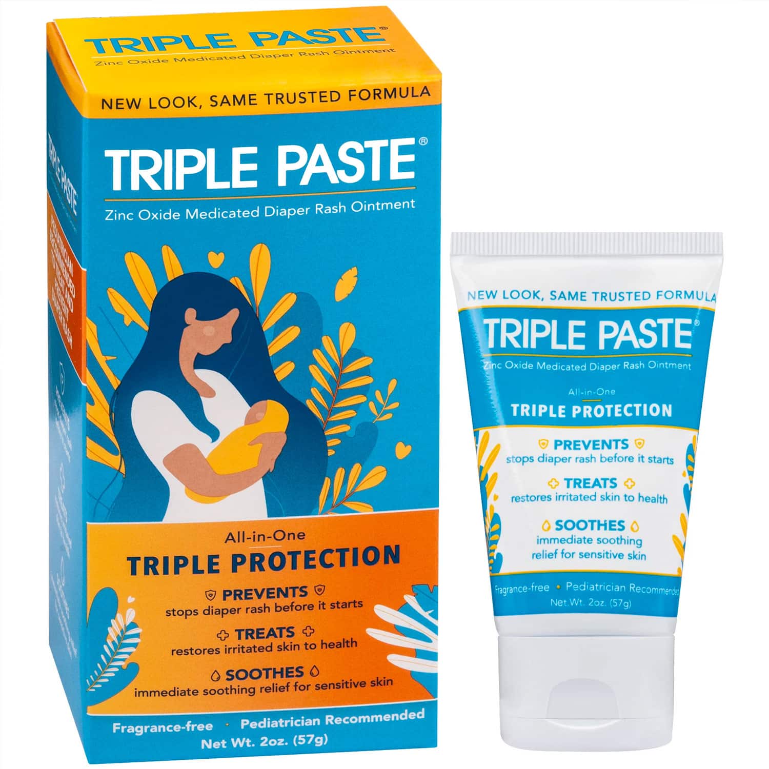 Triple Paste Medicated Ointment for Diaper Rash, 2 oz Tube - Imagen 3